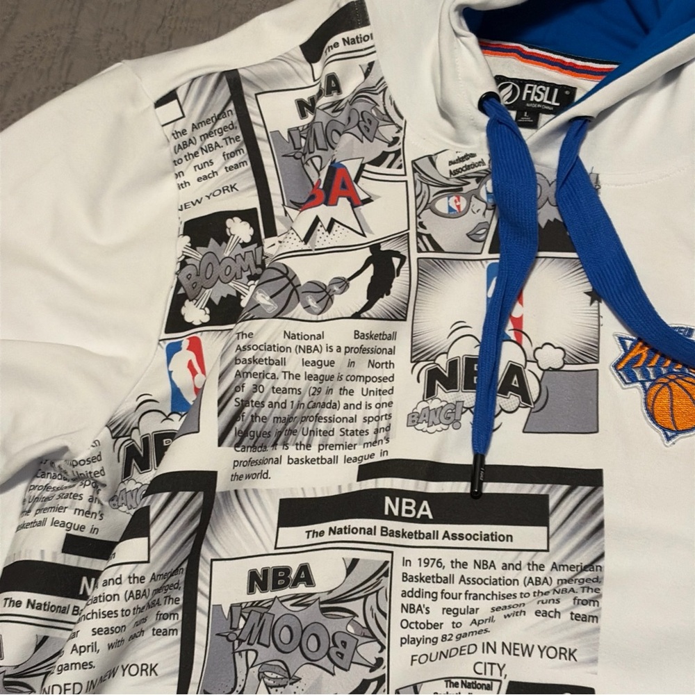 NBA Graphic Hoodie with Blue Accents